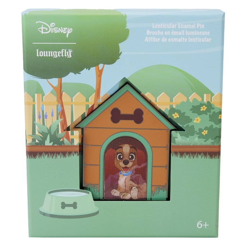 Loungefly Lenticular Enamel Pin - Disney Lady And The Tramp