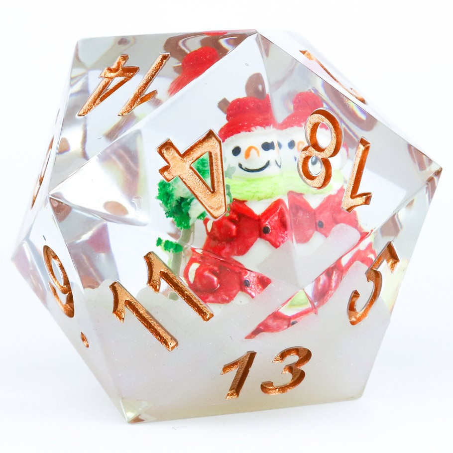 Sirius Dice - 54mm D20 Dice - Snowman