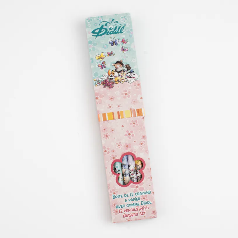 Diddl - 12 Pencils With Erasers Set
