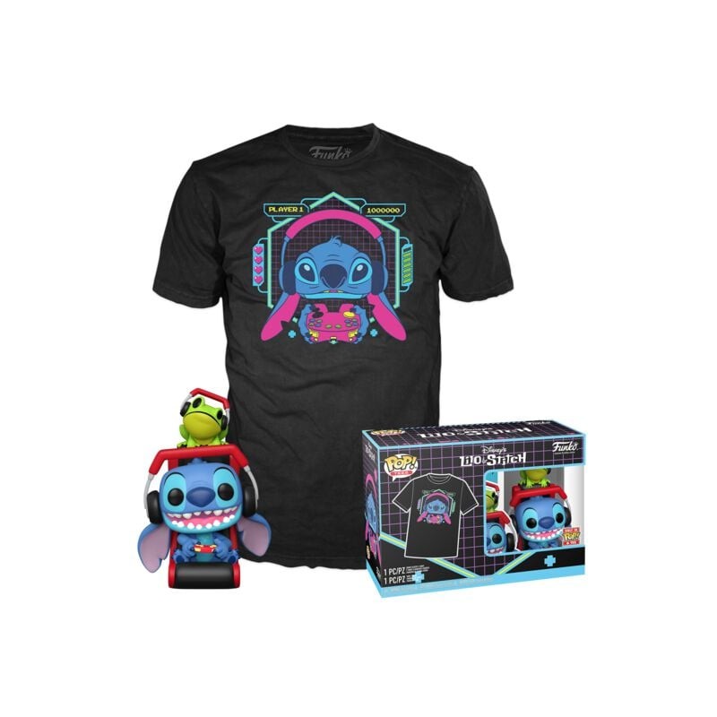 Funko POP! POP&Tee Gamer Stitch With Frog